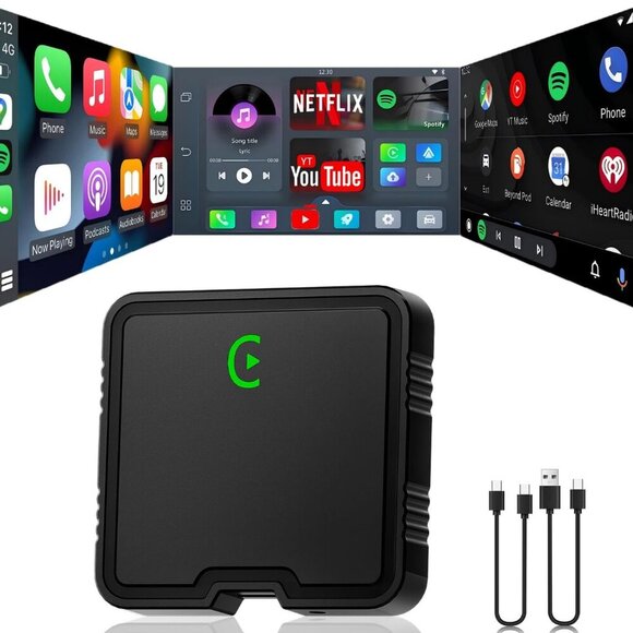 Wireless CarPlay Adapter, Car Play Adapter with Netflix/YouTube - Picture 1 of 9